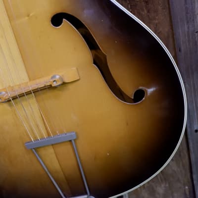 Hofner Model 450 Archtop Acoustic Refretted + Light Restoration - late 1950's with Hard Case image 8