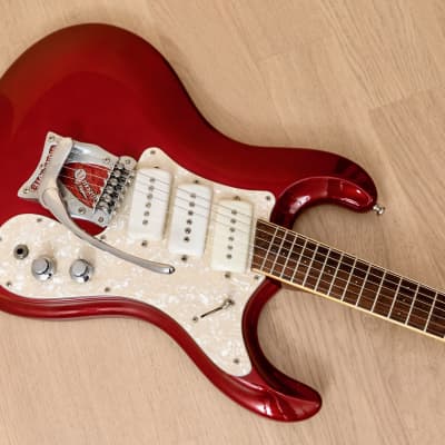 2004 Mosrite Eurorite 3 Pickup Non-Production Ventures-Style Guitar, Candy Apple Red w/ Case, Fillmore image 8