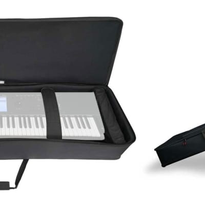 Rockville 76 Key Keyboard Case w/ Wheels+Trolley Handle For Korg M50-73