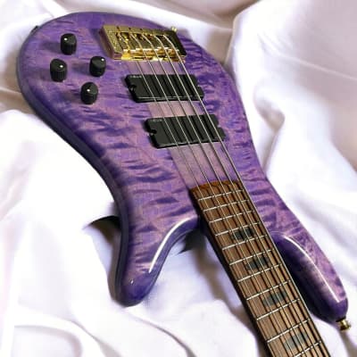 Spector USA NS-5XL, Ultra Violet Gloss w/ Pau Ferro and Haz-Lab Preamp *IN STOCK* image 6