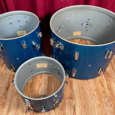 1960s Rogers Holiday Drum Set Blue Sparkle 20/12/14 image 21