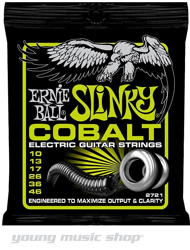 1 Set Ernie Ball 2721 Cobalt Regular Slinky Electric Guitar Strings 10-46 image 1