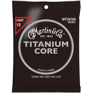 Martin MTCN160 Titanium Core Nickel Acoustic Guitar Strings - Light