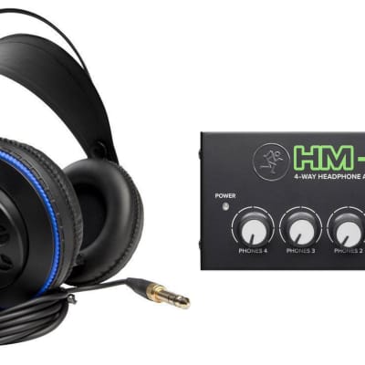 Presonus HD7 Studio Monitoring Headphones+Mackie 4Way Distribution Amplifier Amp image 1
