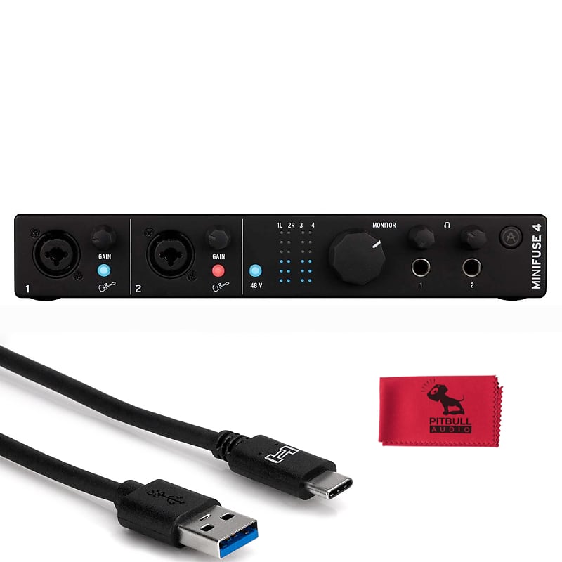 Arturia MiniFuse 4 Black Desktop USB-C Audio & MIDI Interface | Reverb