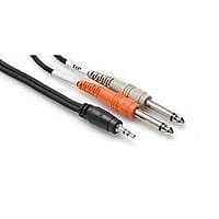Hosa Cmp-153 3ft Stereo Y-Cable 3.5MM TRS TO Dual 1/4 TS image 1