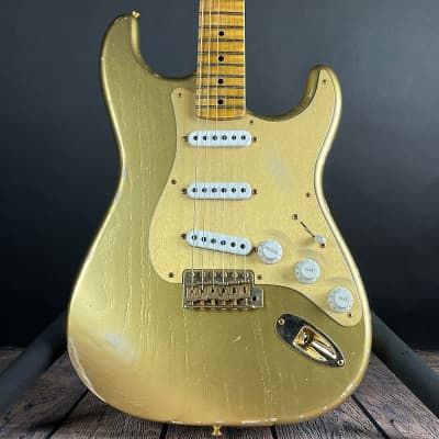 Fender Custom Shop Limited Edition '55 Bone Tone Stratocaster- Aged HLE Gold (7lbs 12oz) image 1