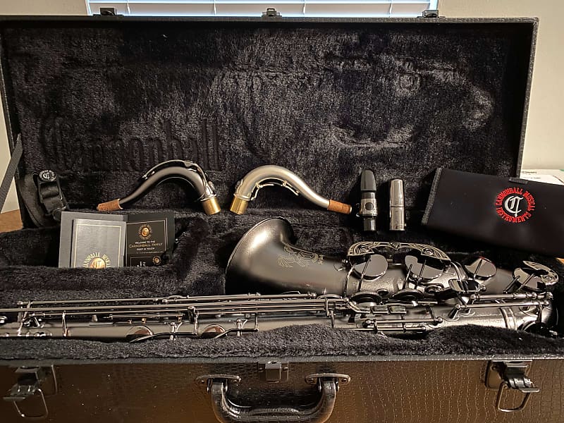Cannonball Tenor Saxophone Raven Black Ice 2 Necks Reverb