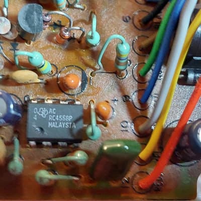 Original Vintage Early 1980s Maxon OD-802, D&S II Pedal, Rare Texas Instruments Malaysia RC4558P Chip image 9