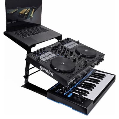 Rockville Dual Shelf Laptop+Controller Stand for Akai Professional Fire Grid image 7