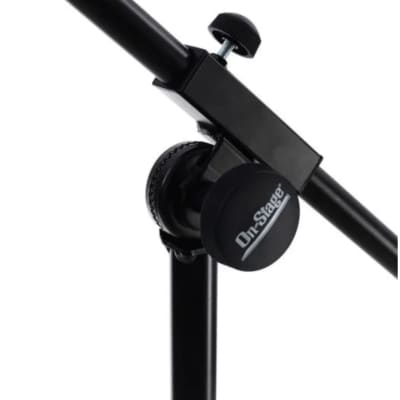 On-Stage SB96+ Studio Boom Mic Stand with 7" Mini Boom Extension and Casters 2010s - Black image 3