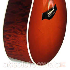 Taylor 618E Acoustic Guitar, Desert Sunburst, Big Leaf Maple Back And Sides image 4
