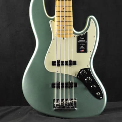 Fender American Professional II Jazz Bass V Mystic Surf Green Maple Fingerboard for sale