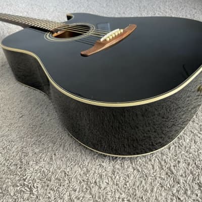 Fender La Brea California Series Black MIK Rare Vintage Acoustic Electric Guitar image 4