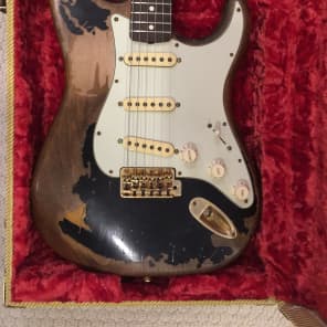 John Mayer Black One Replica Relic w/ Fender Parts image 1