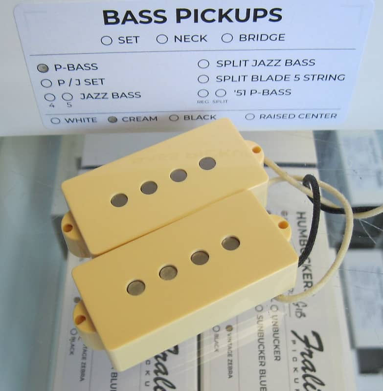 Lindy Fralin Precision Bass Pickups with Cream Covers image 1