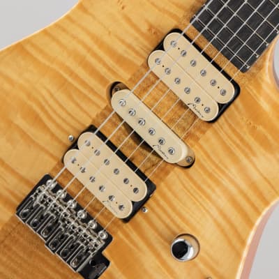 Marchione Neck-Through Carve Top Figured Maple African Mahogany H/S/H - Clear Natural image 16