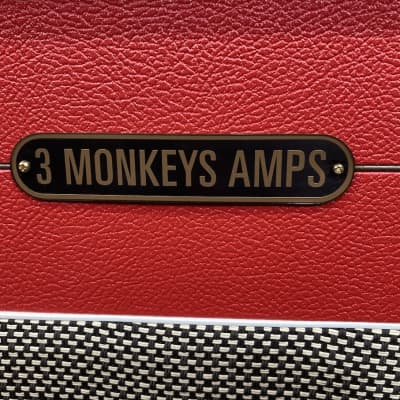 3 Monkeys Brad Whitford's Aerosmith, 2x12 VOX Style  Authenticated! (#3) 2014 - Red image 7