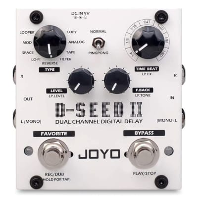 JOYO D-SEED-II Multi Pedal Effect, Stereo Looper Effect & Delay Pedal Effect for sale