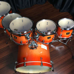 Tama drums sets Superstar Classic Maple Tangerine Lacquer Burst 7pc kit CL72S TLB image 5
