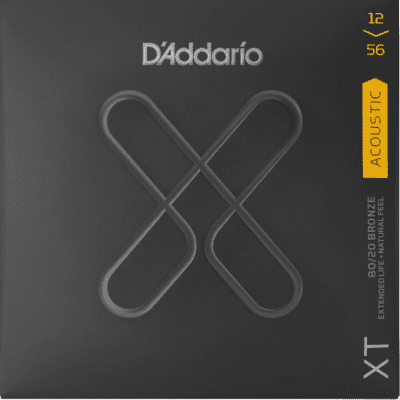 D'Addario XTABR1256 XT Acoustic 80/20 Bronze, Light Top/Medium Bottom, 12-56 2019