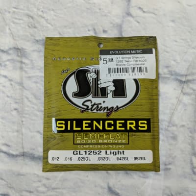 SIT Strings Silencers 12/52 Semi-Flat 80/20 Bronze Compression Wound Acoustic Guitar Strings image 1