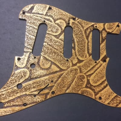 Only one E. coli ecoli microscopy laser engraved wood pickguard for Stratocaster plus FTGP guitar case sticker image 1