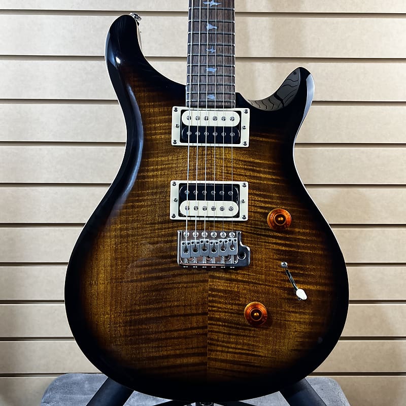 PRS SE Custom 24 Electric Guitar Black Gold Sunburst w/Gig Reverb