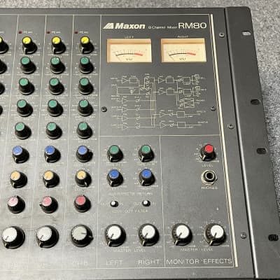 Maxon　マクソン　８チャンネルミキサー　RM80 Yahoo!オークション -「maxon」(ミキサー) (レコーディング、PA