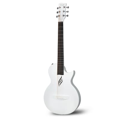 Enya Nova Go Carbon Fiber Acoustic Guitar White (1/2 Size) for sale