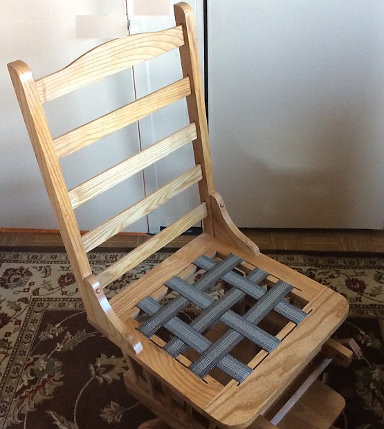 Pick N Glider 360 Musician s Chair Solid Oak Wood Hard To Find Local Pickup Only NYC Area