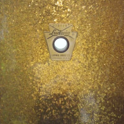 Ludwig No. 944 Classic 9x13" Rack Tom with Keystone Badge 1968 - 1969 - Gold Sparkle image 2