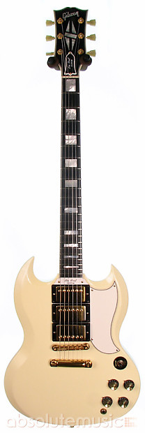 Gibson SG Custom Electric Guitar Gold Hardware White Cream Reverb