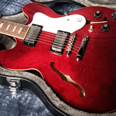 Brand New! Epiphone Epiphone Noel Gallagher Riviera Semi-hollow Electric Guitar - Dark Red Wine 2023 - Dark Red Wine - 8.7 lbs - Authorized Dealer - G02174 for sale