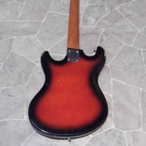 vintage redburst TEISCO Electric guitar surf beat Hertiecaster Mij Japan 1960s image 2