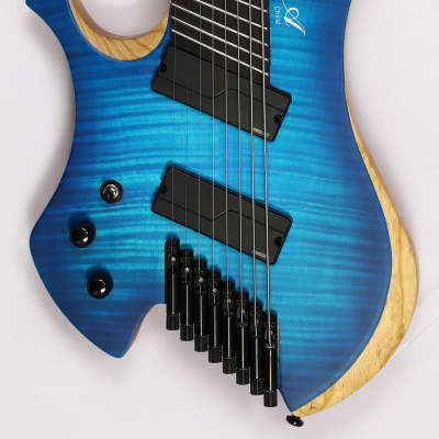 Agile 8 String Multi-Scale Fan Fret Headless Left Handed Electric Guitar CHIRAL NIRVANA 82528 RL MOD for sale