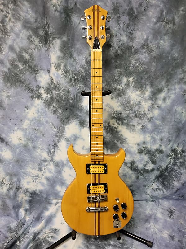 RARE Vintage 1970 Arirang by Samick Korean Neck Thru Dual Humbucker Maple Guitar Pro Setup New On Stage Gigbag image 1