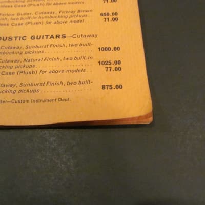 Vintage 1966 Gibson Guitar Full Line Catalog With Original Price List image 14