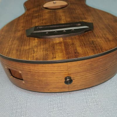 Hadean Acoustic Electric Left-Handed Bass Ukulele UKB-23L Body Project/Repair image 12