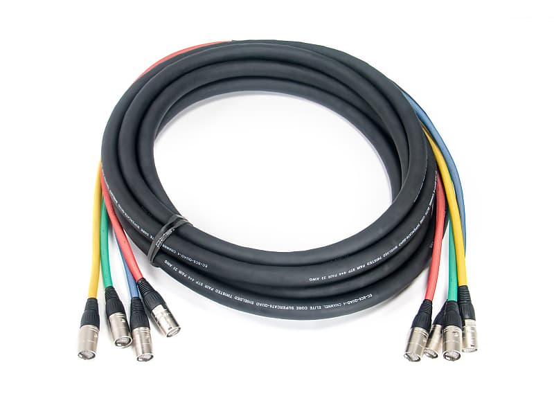 Elite Core Shielded Quad CAT6 Cable with 2' Fantails on each end image 1