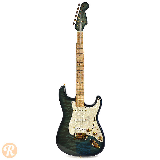 Fender Blue Star Stratocaster Transparent Blue 1996 image 2