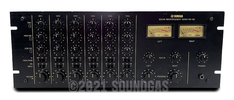 YAMAHA PM-180 ヤマハ マイクプリアンプ 6チャンネルミキサー YAMAHA PM-180 ヤマハ マイクプリアンプ 6チャンネルミキサー