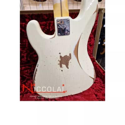 Fender Custom Shop 58 Precision Bass Heavy Relic Maple Neck Vintage White image 20