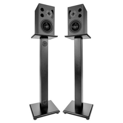 ProWorkstations Speaker Stand with 12x12" Platform Pair - Black, 42" image 1