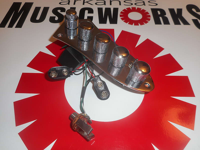 Wired Control Plate For Fender Jazz Bass CHROME Reverb