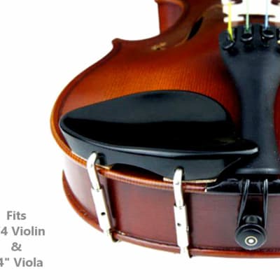 4/4 Violin Chinrest by Dresden, Normal Plate, Corked, Standard Plastic Incl Adjustment Pin Key, "A" Quality image 1