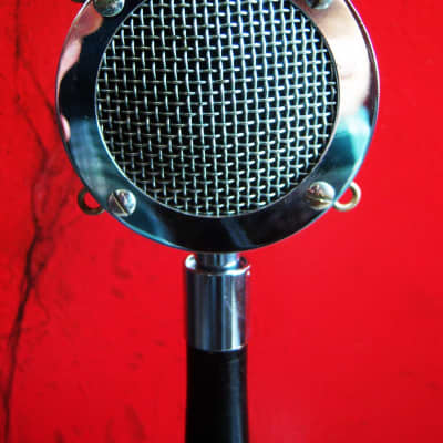 Vintage RARE 1930's Astatic D104 crystal "Lollipop" microphone Chrome w period Astatic E6G desk stand JT30 T3 K2 image 2
