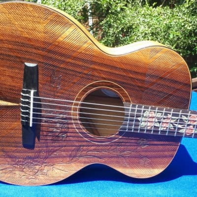Blueberry Guitar Classical Nylon String 2023 - Hand Carved & Handmade image 1