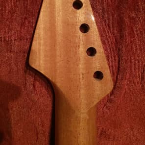 Warmoth Strat Neck — Mahogany/rosewood, clear gloss NEVER USED image 4