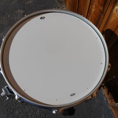 DW USA Collectors Series 6.5 x 14" Nickel Over Brass Snare Drum w/ Satin Hardware (2023) image 6